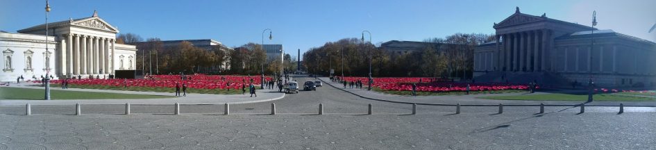 Königsplatz Waffenstillstands-Blumen