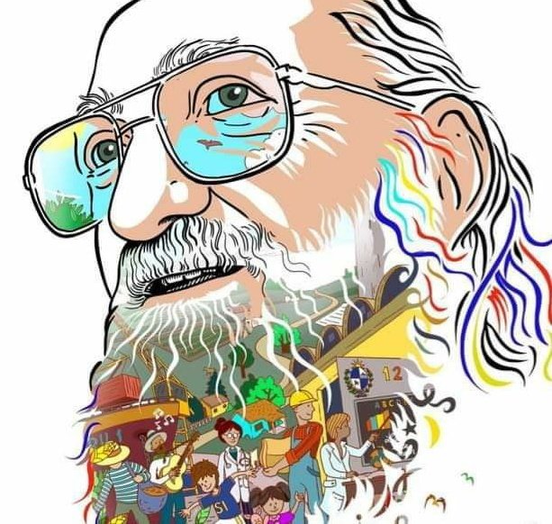 Paulo Freire-mit-buntem-Bart